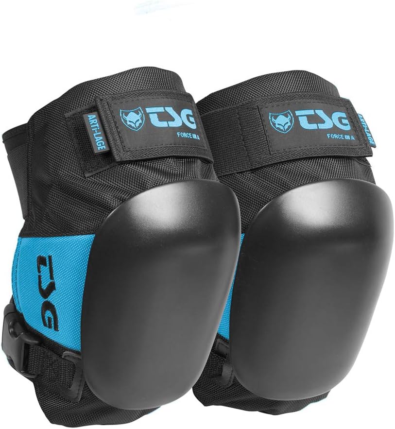 TSG Knee Pads – Force 111 A (Special ACF Impact Protection) or Force V  Skateboard, Hardshell, EVA, Nylon, Adults, Certified, Ergonomic, Slim