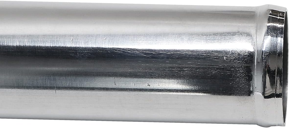 Tubo de aluminio recto pulido, diámetro exterior de 3 pulgadas (2.992 in), longitud de 18.00 pulgadas (17.992 in) Tubo de tubo de entrada de escape