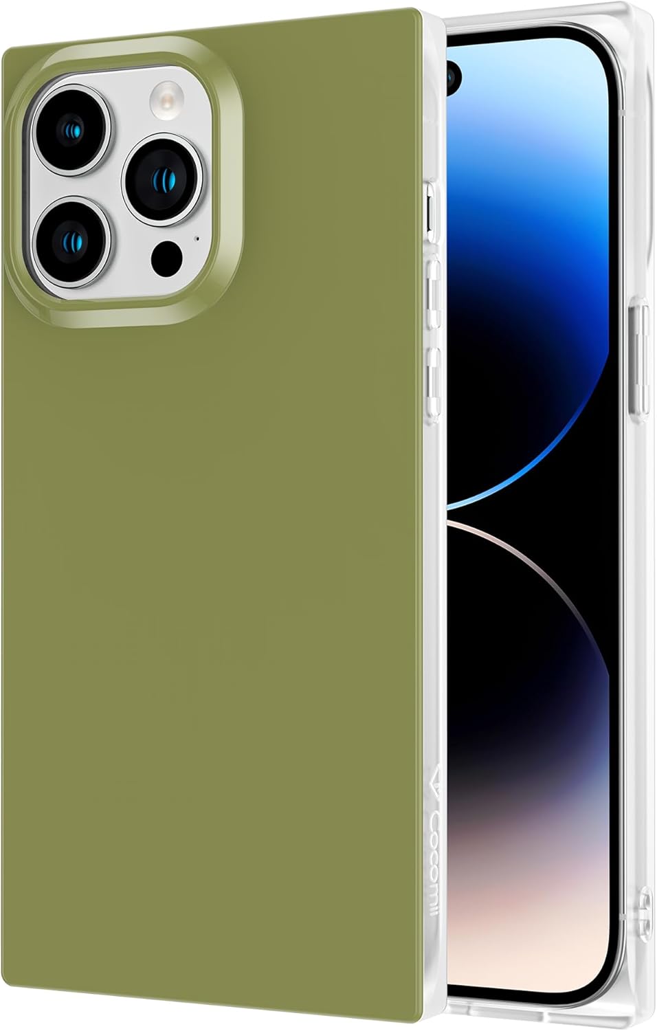 Cocomii Funda cuadrada compatible con iPhone 13 Pro Max, delgada, brillante, color sólido, pasteles relajantes, fácil de sostener, antiarañazos, a