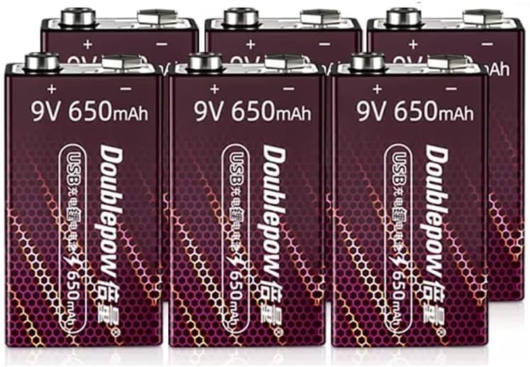 MNB Batería recargable de 9 V, batería de litio 6F22, pistola de temperatura corporal, cubeta, micrófono, multímetro, guitarra USB de nueve voltios,