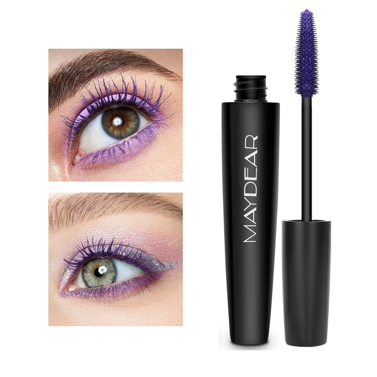 Maydear Máscara de pestañas de color impermeable para pestañas, juego de máscara de pestañas de 6 colores de larga duración, profesional, colorida,