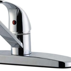 Design House 584037 Middleton Grifo de cocina de una sola manija con rociador lateral, cromo pulido Design House 584037 Middleton Grifo de cocina de una sola manija con rociador lateral, cromo pulido