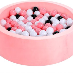Piscina de bolas para bebés para niños pequeños, piscina de bolas de terciopelo de leche rosa duradero, corralito de juegos suave, regalo y juguetes Piscina de bolas para bebés para niños pequeños, piscina de bolas de terciopelo de leche rosa duradero, corralito de juegos suave, regalo y juguetes