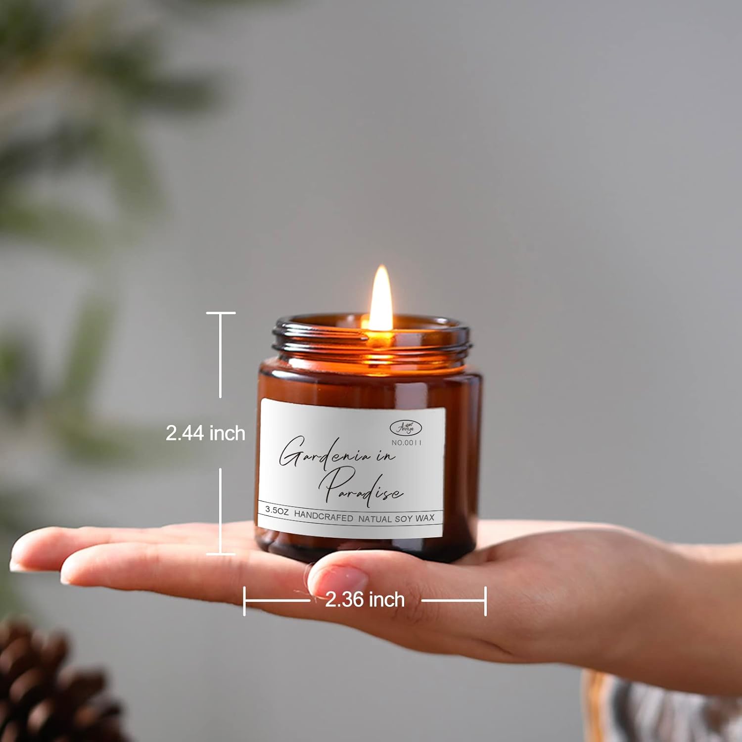Velas perfumadas “Gardenia in Paradise”, vela de soja natural para el hogar, vela en tarro vertida a mano, regalos para