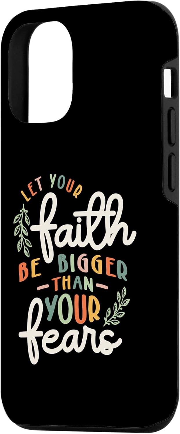 Funda de diseño cristiano para iPhone 13 Pro Faith Over Fear Vintage Inspire