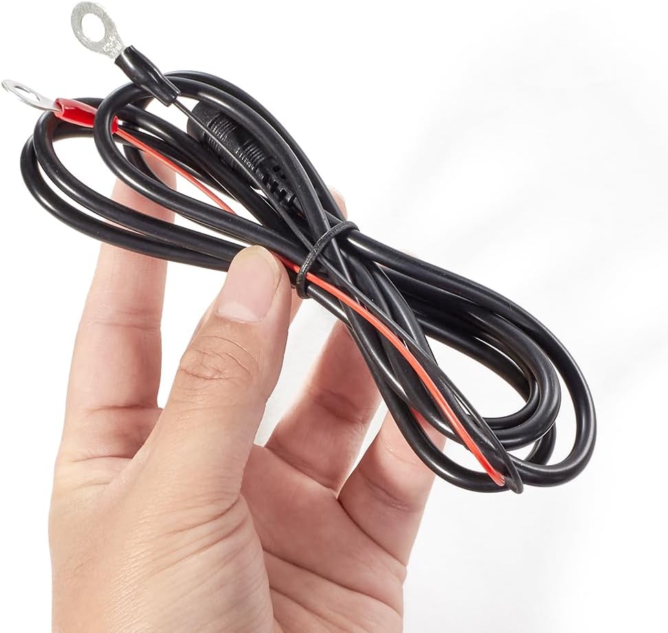 UTSAUTO Cable de alimentación de escudo eléctrico de 4.6 pies para casco con calefacción, cable de alimentación para visera