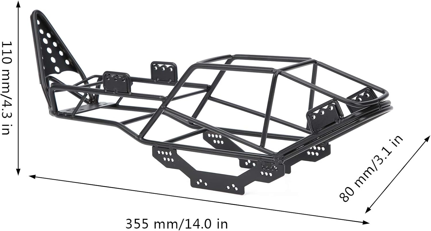 Piezas del camión de la correa eslabonada del RC, jaula del rollo del coche del juguete de la jaula del rollo del metal de la estructura firme para