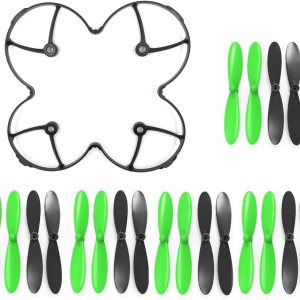 AFUNTA Juego de 5 protectores de cuchillas de hélice compatibles con X4 H107C H107D Quadcopter-NegroVerde AFUNTA Juego de 5 protectores de cuchillas de hélice compatibles con X4 H107C H107D Quadcopter-NegroVerde