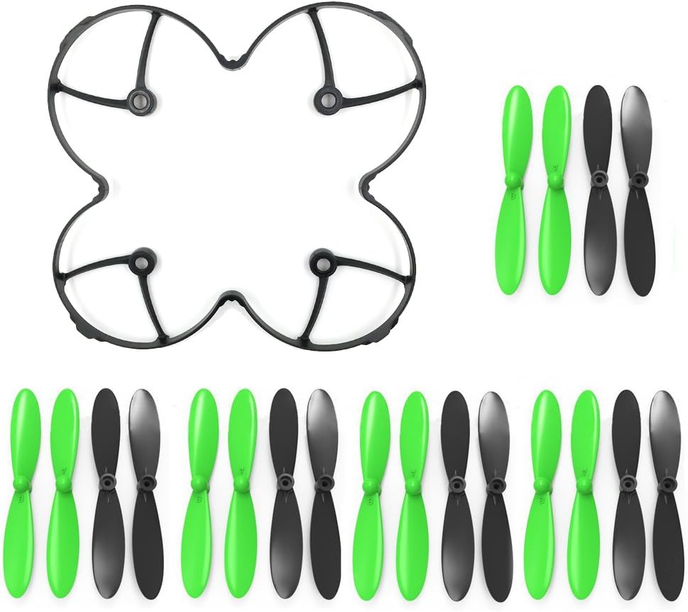 AFUNTA Juego de 5 protectores de cuchillas de hélice compatibles con X4 H107C H107D Quadcopter-NegroVerde