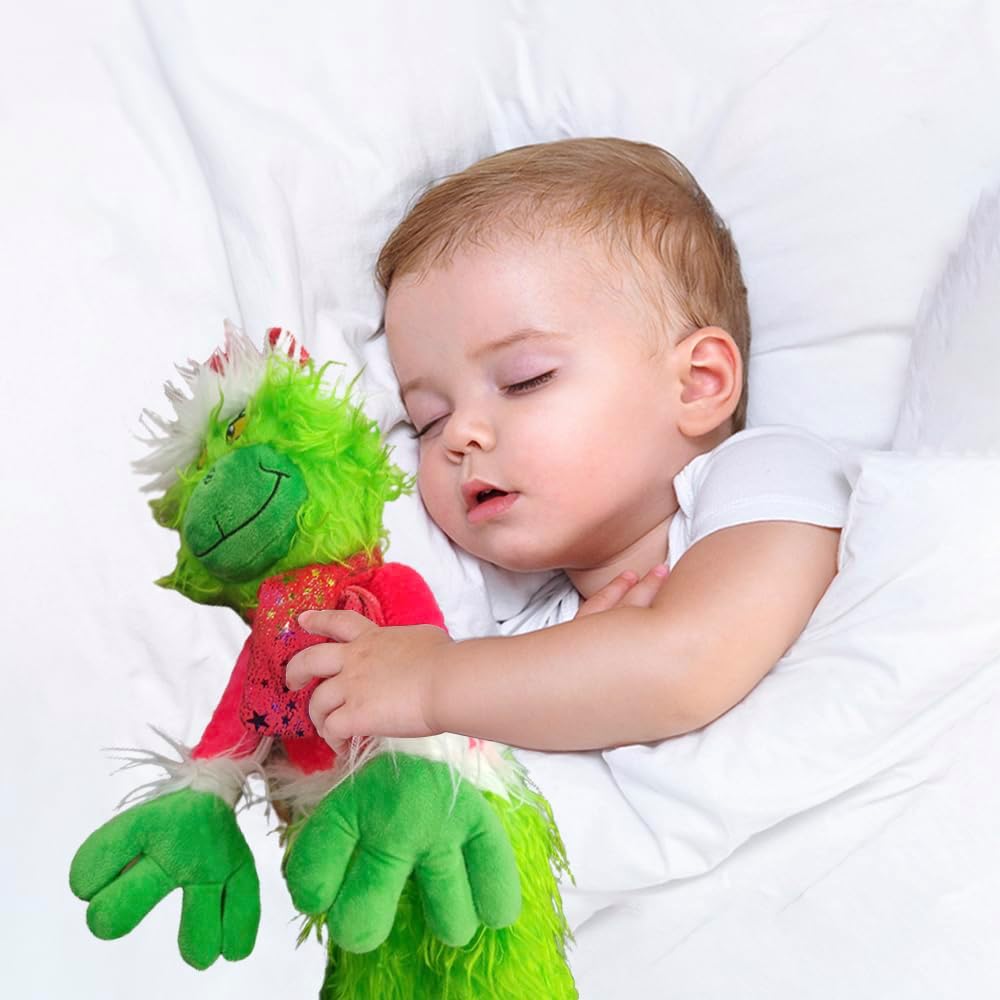 DONGYING Grinchmas (30 pulgadas) Decoración de Navidad Almohada de Navidad Muñeca de monstruo verde Muñeco de peluche adecuado para árbol de Navidad