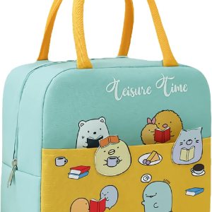 Lindos animales de dibujos animados bolsas de almuerzo para el tiempo libre para los niños reutilizable aislado caja de almuerzo femenino cuello Lindos animales de dibujos animados bolsas de almuerzo para el tiempo libre para los niños reutilizable aislado caja de almuerzo femenino cuello