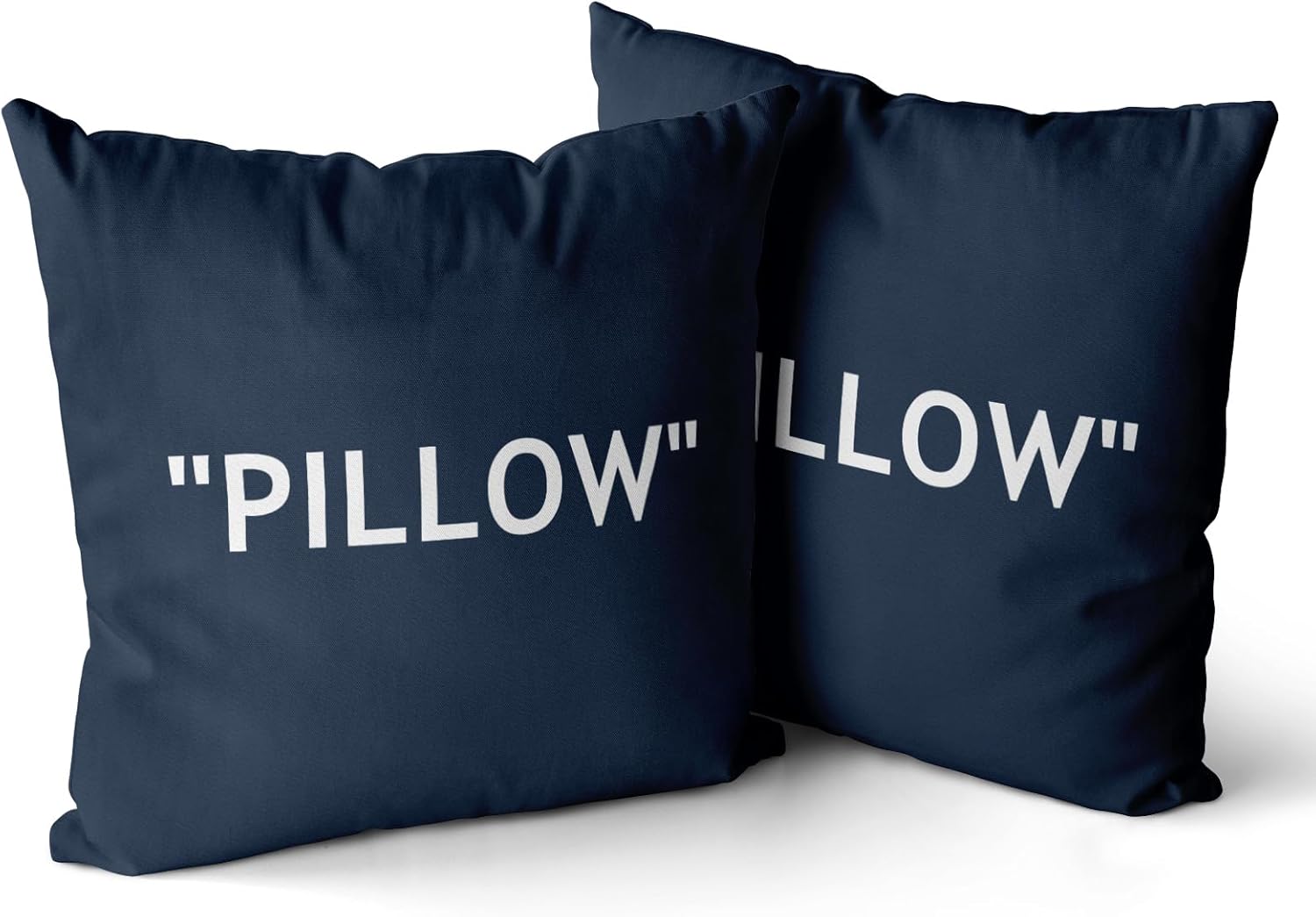 Hypebeast – Juego de 2 fundas de almohada decorativas inspiradas en azul marino con cita decorativa, decoración de cabeza de tenis, funda de cojín