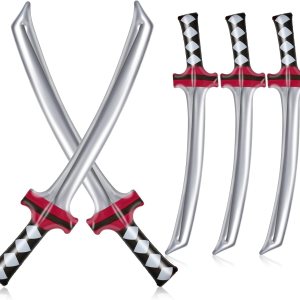 Whaline 16 espadas inflables de Ninja Samurái, espadas ninja infladas, espada Katana inflada, accesorios de disfraz para recuerdos de fiesta, Whaline 16 espadas inflables de Ninja Samurái, espadas ninja infladas, espada Katana inflada, accesorios de disfraz para recuerdos de fiesta,