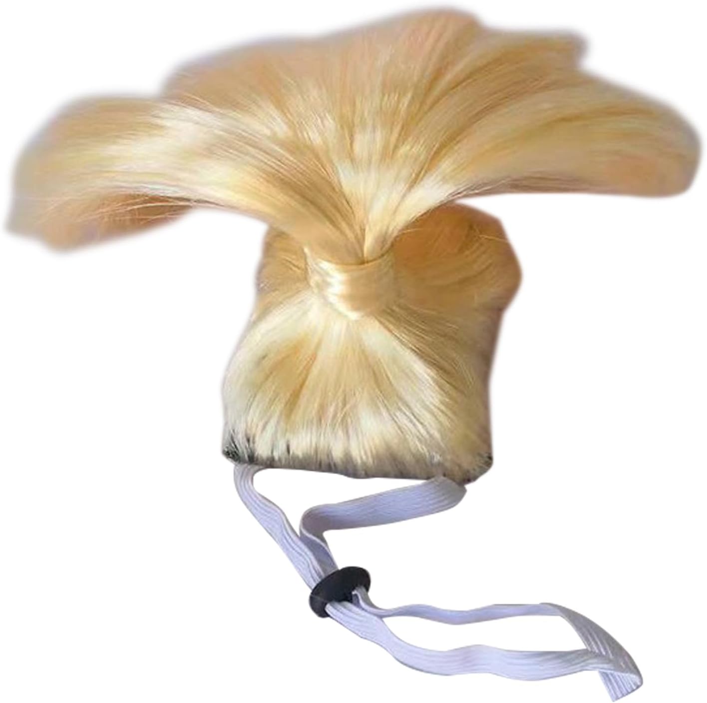 MANMAOHE Peluca rubia para mascotas, bonita peluca para mascotas con bandas elásticas ajustables, divertida peluca de cosplay para perros, gatos,