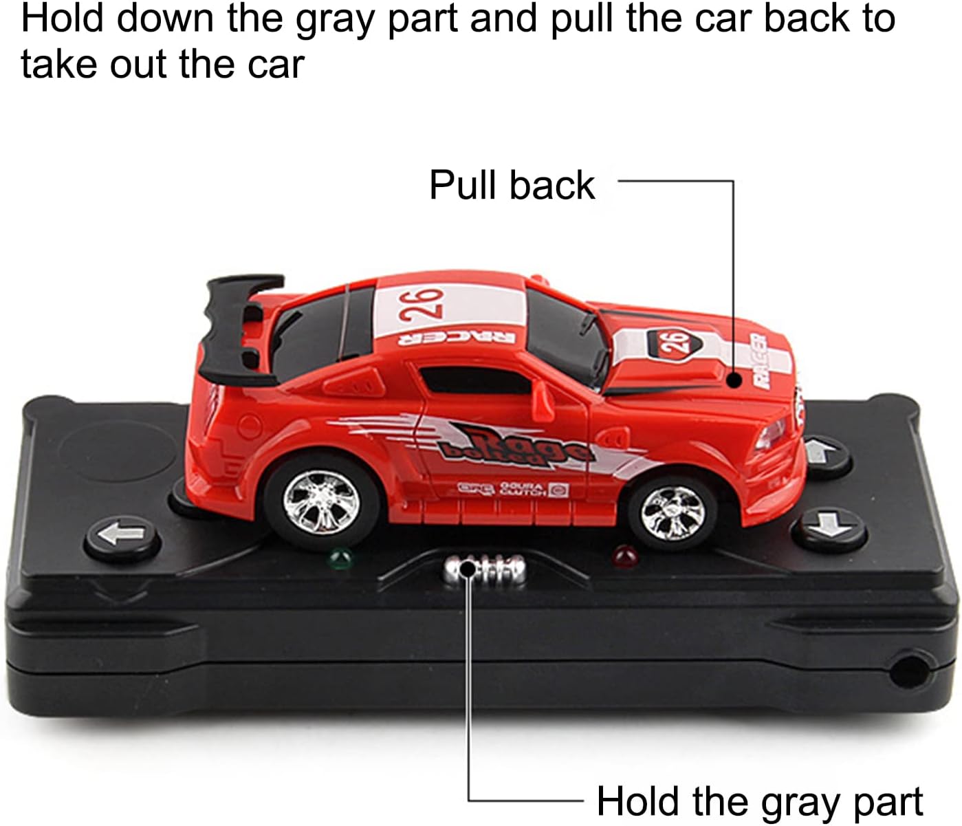 1 juego de autos a control remoto con barricadas de carreteras, mini latas de control remoto, diseño creativo de simulación de carreras de juguete