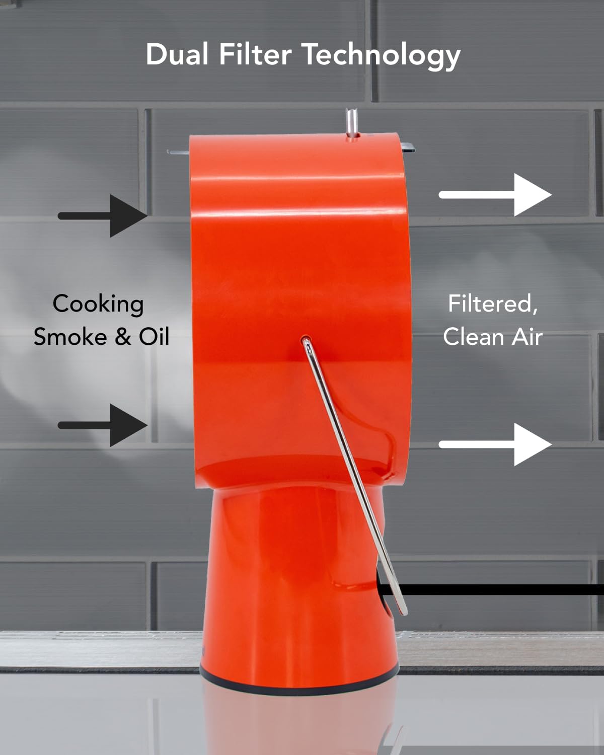 AirHood Campana extractora con cable  Extractor de cocina portátil con 5 filtros de aire de carbón activado y filtro de aceite de acero inoxidable