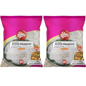 Instantánea 1 minuto Idiyappam Fideos de Arroz Doble Caballo 200gms Instantánea 1 minuto Idiyappam Fideos de Arroz Doble Caballo 200gms