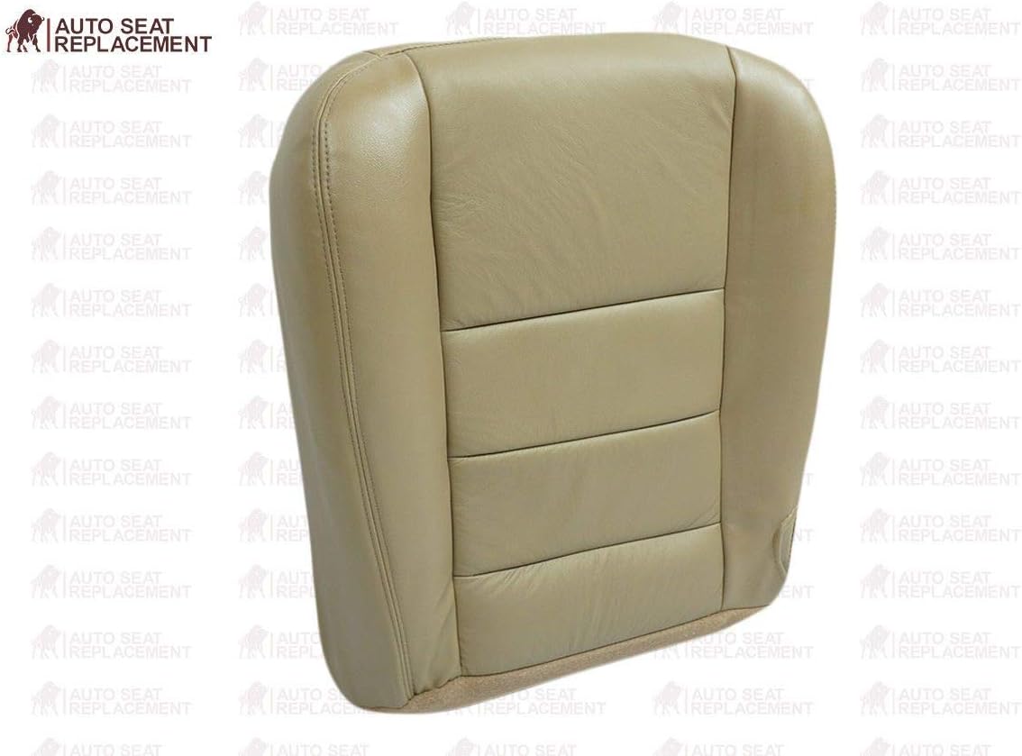 Funda de asiento de cuero sintético de repuesto para Ford F250 F350 Lariat Crew Cab 2003, 2004, 2005, 2006, 2007, color marrón (parte inferior del