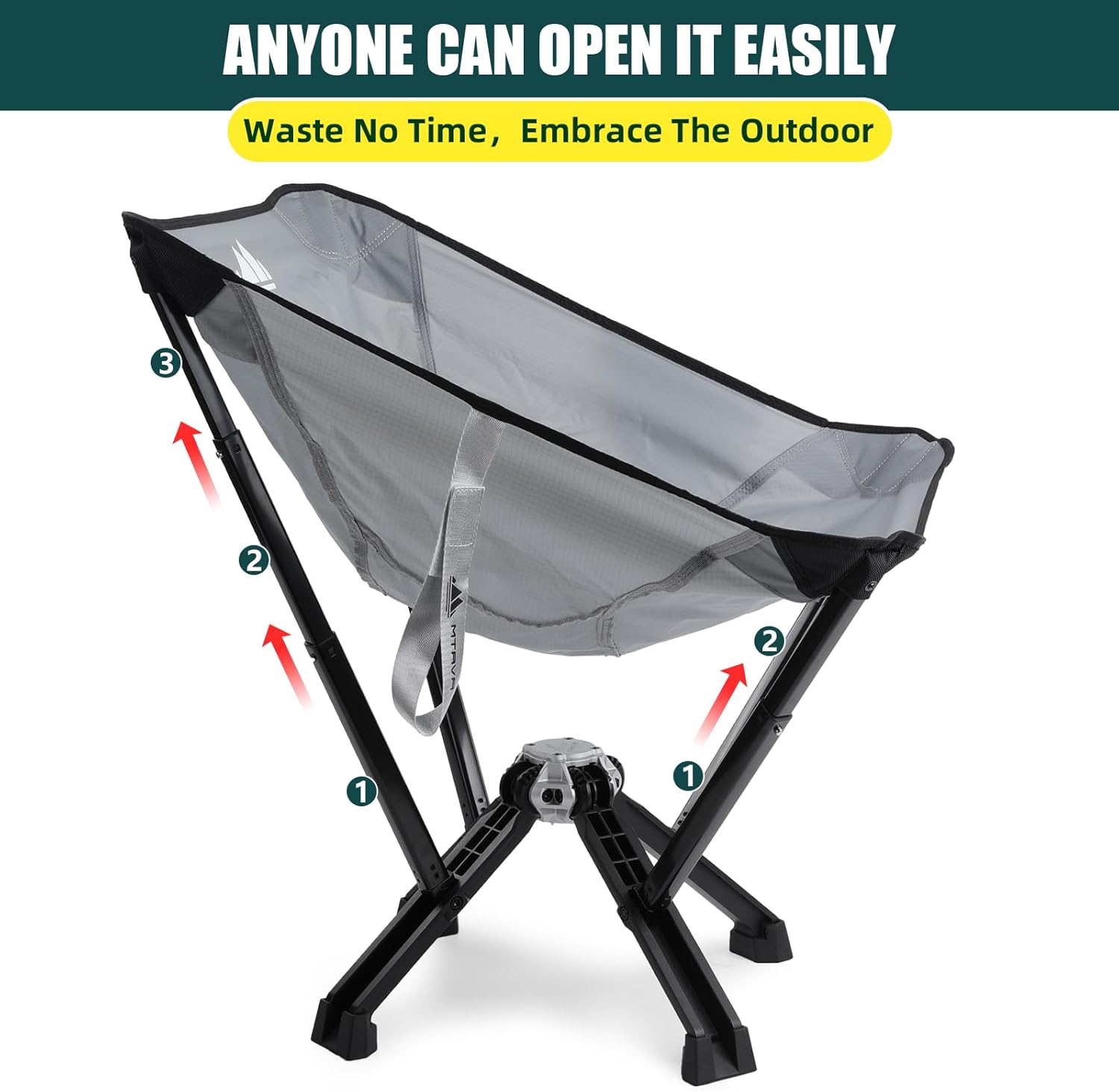 Silla plegable para exteriores, silla de campamento portátil, ligera, compacta, sillas plegables al aire libre para camping, playa, césped, playa,