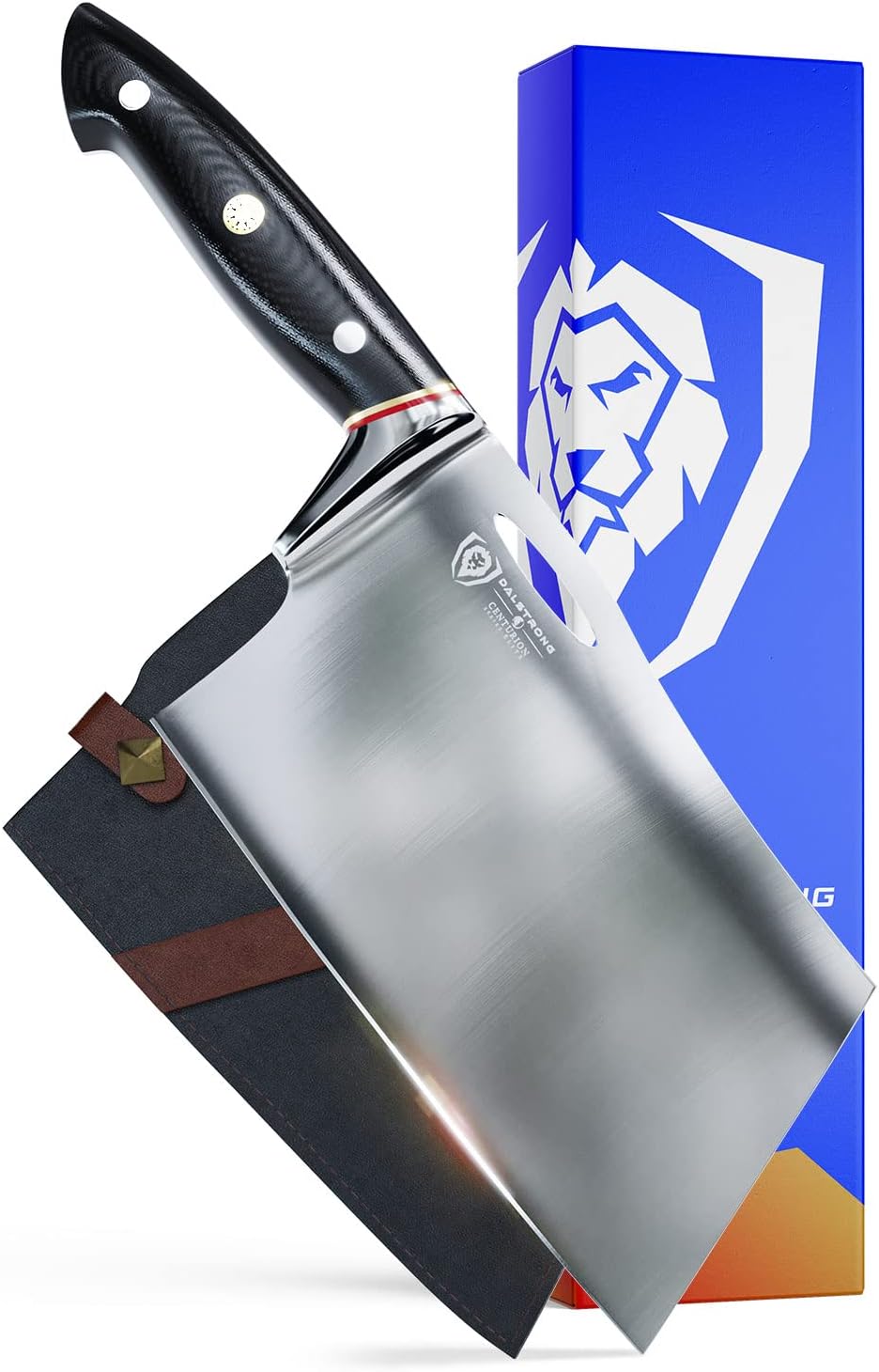 Dalstrong Cuchillo de carnicero de 7 pulgadas, serie Centurion, acero inoxidable sueco 14C28N de alto carbono, mango G10, cuchillo afilado para