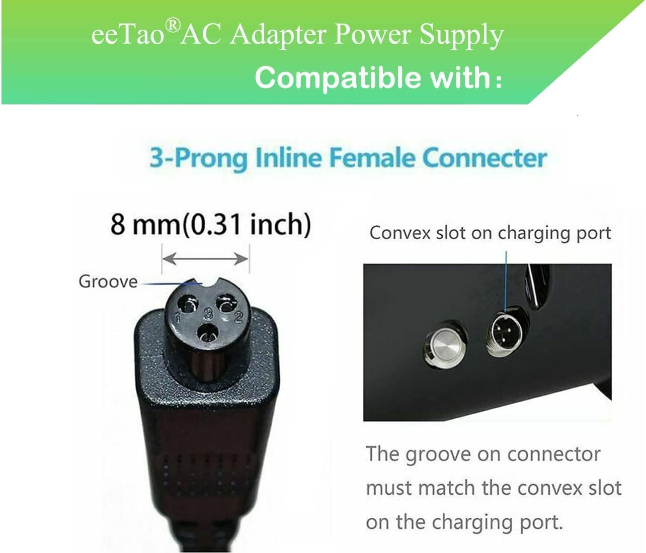 Cargador adaptador de 3 clavijas 29.4V 1.5 A ACDC compatible con Freedom (RFB-RMF) 25.9V 4.0A batería de iones de litio RFB-RMF-BLK RFB-RMF-PNK