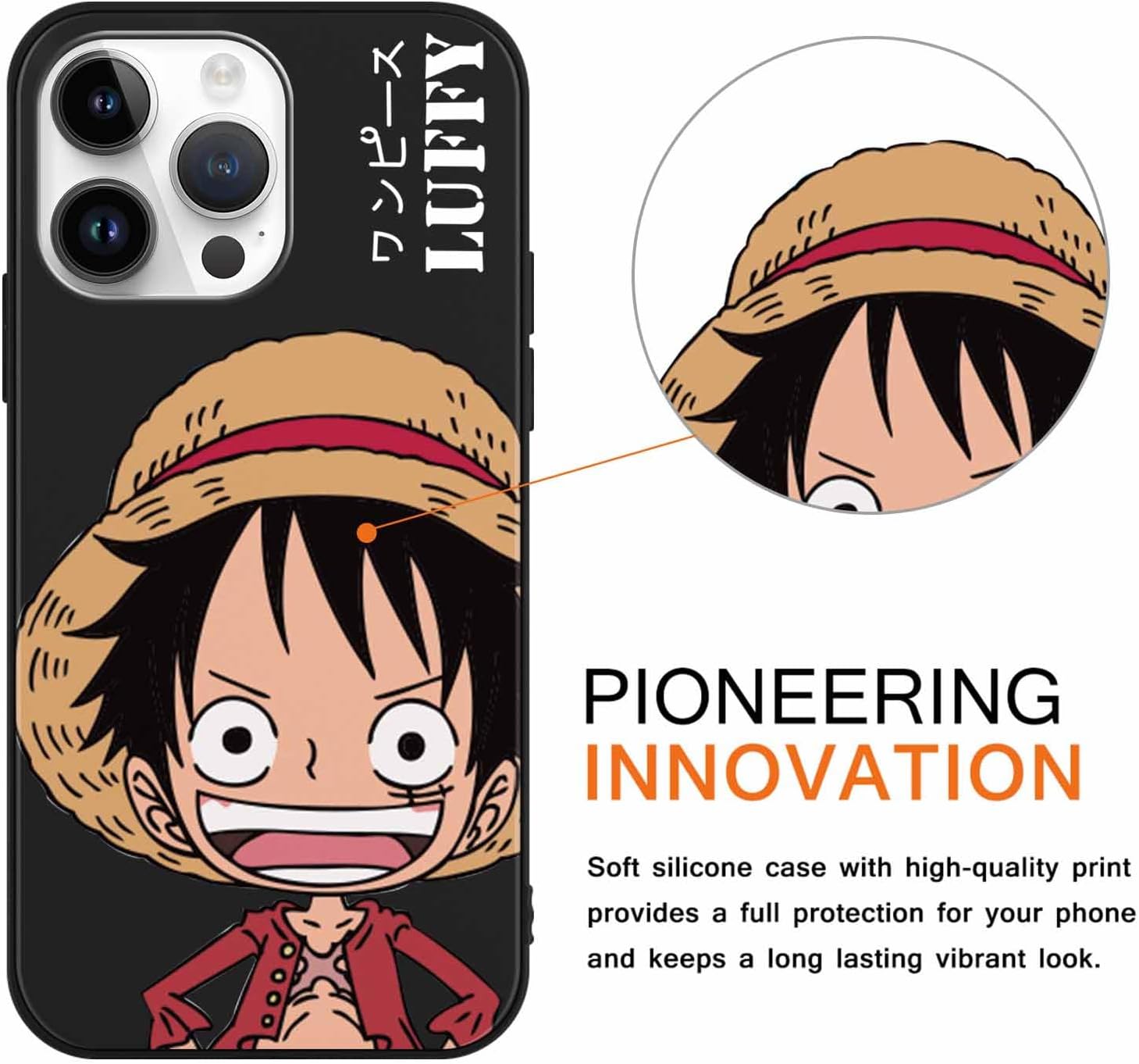 2 fundas geniales para iPhone 13 Pro Max de silicona de 6.7 pulgadas, estampado de personajes de dibujos animados de anime japonés para hombres,