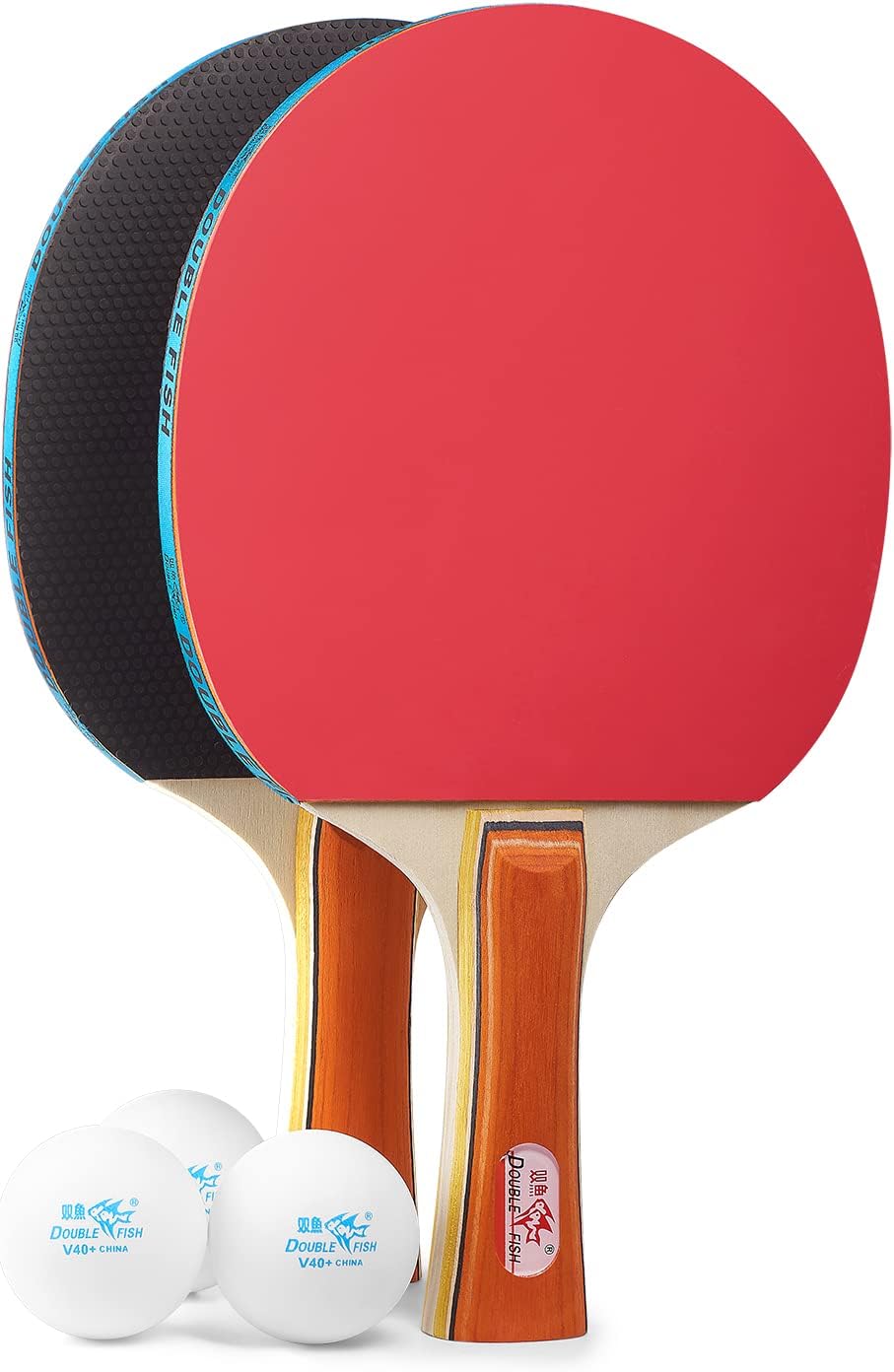 Juego de palas de ping-pong, aprobado por la ITTF de goma para 2 jugadores con pelotas, juego de raqueta de tenis de mesa para principiantes juego