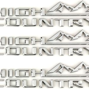 3X 2019-2023 Tahoe Silverado High Country Fender – Emblema 3D de repuesto para puerta trasera de High Country (cromado) 3X 2019-2023 Tahoe Silverado High Country Fender – Emblema 3D de repuesto para puerta trasera de High Country (cromado)