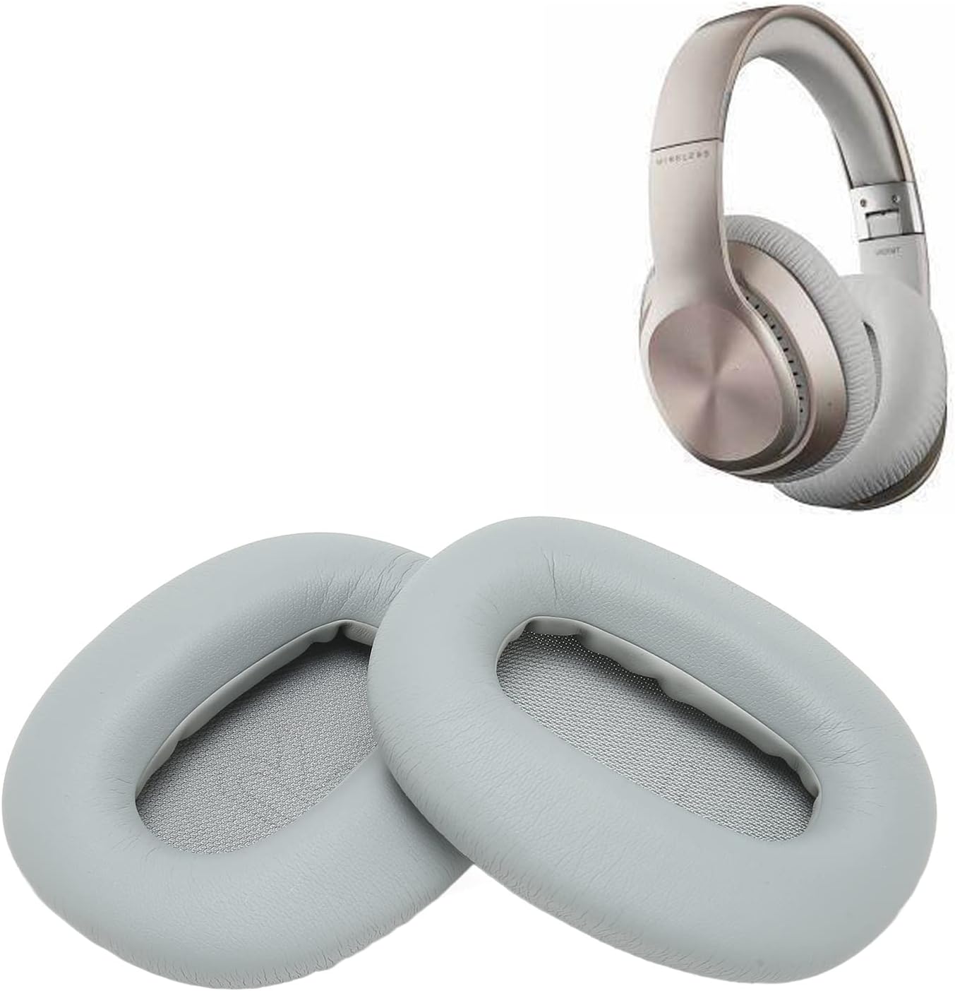 Cuifati Almohadillas de repuesto para auriculares Edifier W820BT W828NB, bloqueo de ruido, almohadillas de repuesto suaves y transpirables, 2