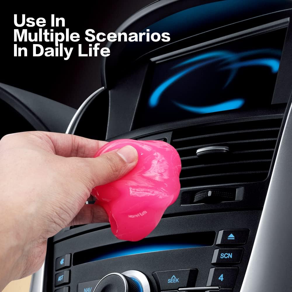 VAGURFO Gel de limpieza para automóvil, limpiador de grietas de automóvil, kit de limpieza universal para detalles, polvo automotriz, limpiador de