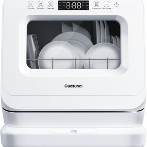 Encimera de lavavajillas portátil, tanque de agua desmontable de 7 L, 6 programas, no necesita conexión, higiene alta temperatura de 192 , secado Encimera de lavavajillas portátil, tanque de agua desmontable de 7 L, 6 programas, no necesita conexión, higiene alta temperatura de 192 , secado