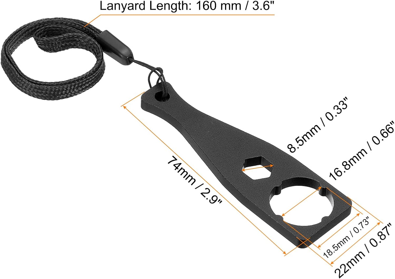 PATIKIL Llave de tornillo para cámara, paquete de 2 unidades de aleación de aluminio para apretar la cámara, perno, tuerca de tornillo con cordón