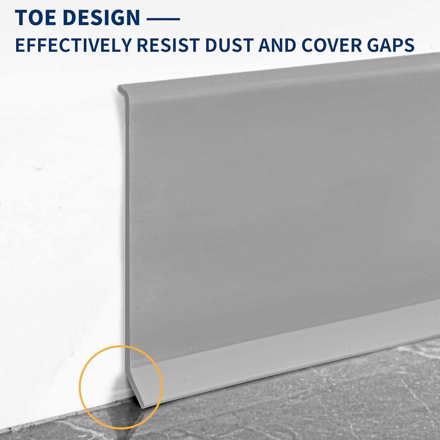 Moldura flexible para zócalo, base de pared de vinilo autoadhesiva de 4 pulgadas, base de cala para despegar y pegar, base de pared de goma, moldura