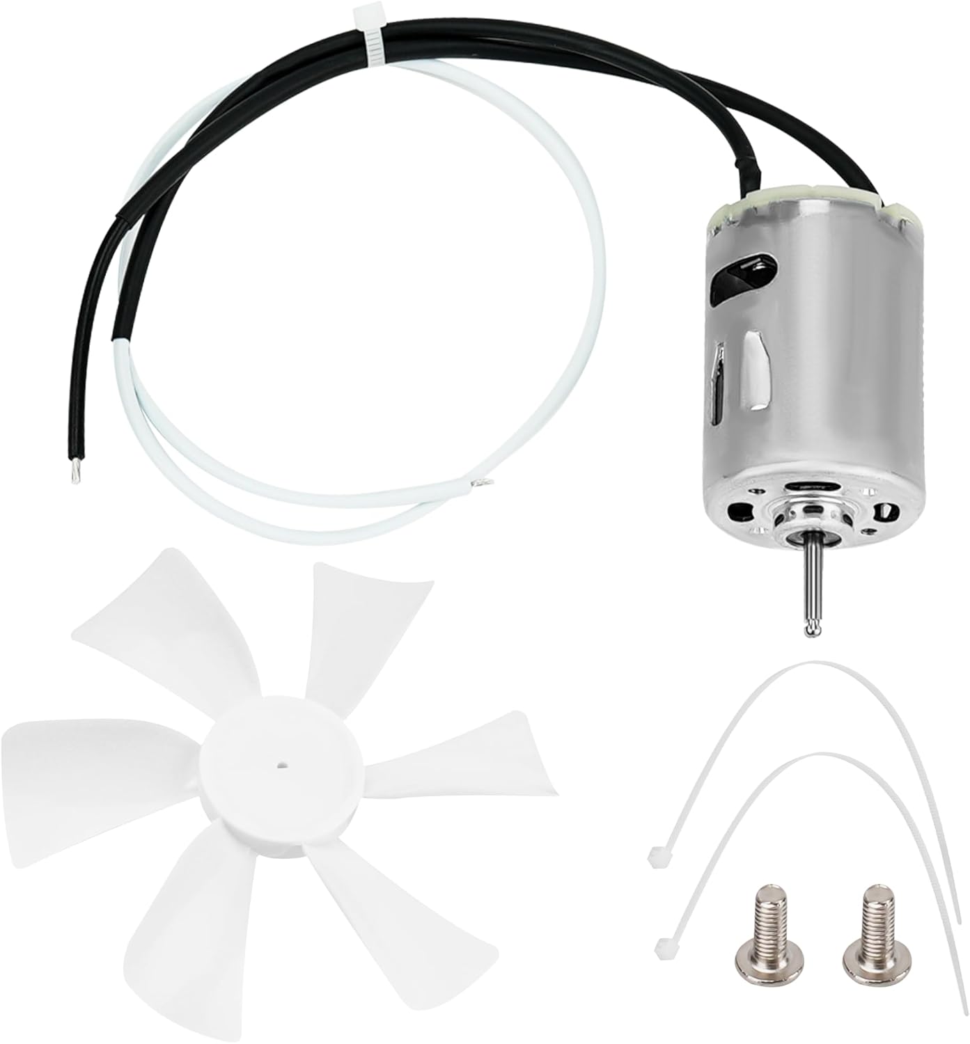 Ventilador de escape blanco de 6 pulgadas con eje D de repuesto de 12 V, motor de ventilación de cámper para Heng’s, Elixir, Ventline, Jensen RV