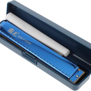 EXCEART Armónica cromática de 24 agujeros, 16 agujeros, 64 tonos, órgano de boca, armónica para principiantes amantes de la música con caja de EXCEART Armónica cromática de 24 agujeros, 16 agujeros, 64 tonos, órgano de boca, armónica para principiantes amantes de la música con caja de