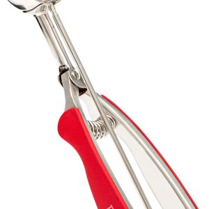 Millvado Cuchara para helado con gatillo cuchara redonda de acero inoxidable para helado, masa de galletas, melón, etc. – Plato de alimentos con Millvado Cuchara para helado con gatillo cuchara redonda de acero inoxidable para helado, masa de galletas, melón, etc. – Plato de alimentos con