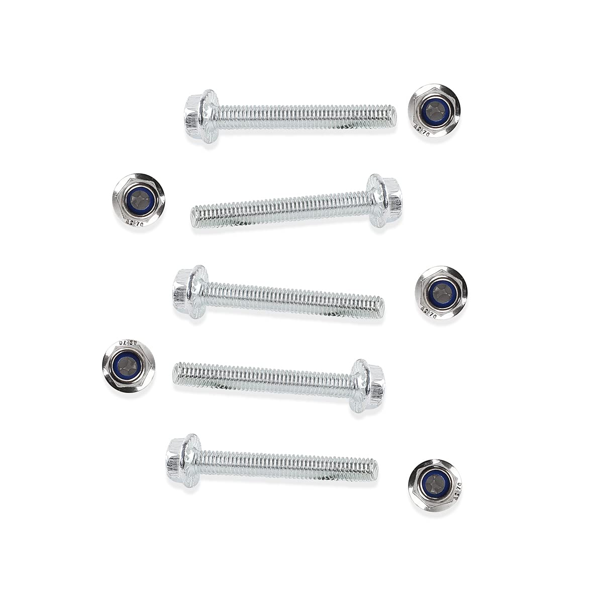19M7834 14M7397 para equipo John Deere tornillo y tuerca de bloqueo, 5 piezas de tornillo de cizalla de barrena y kit de tuerca de bloqueo (5)