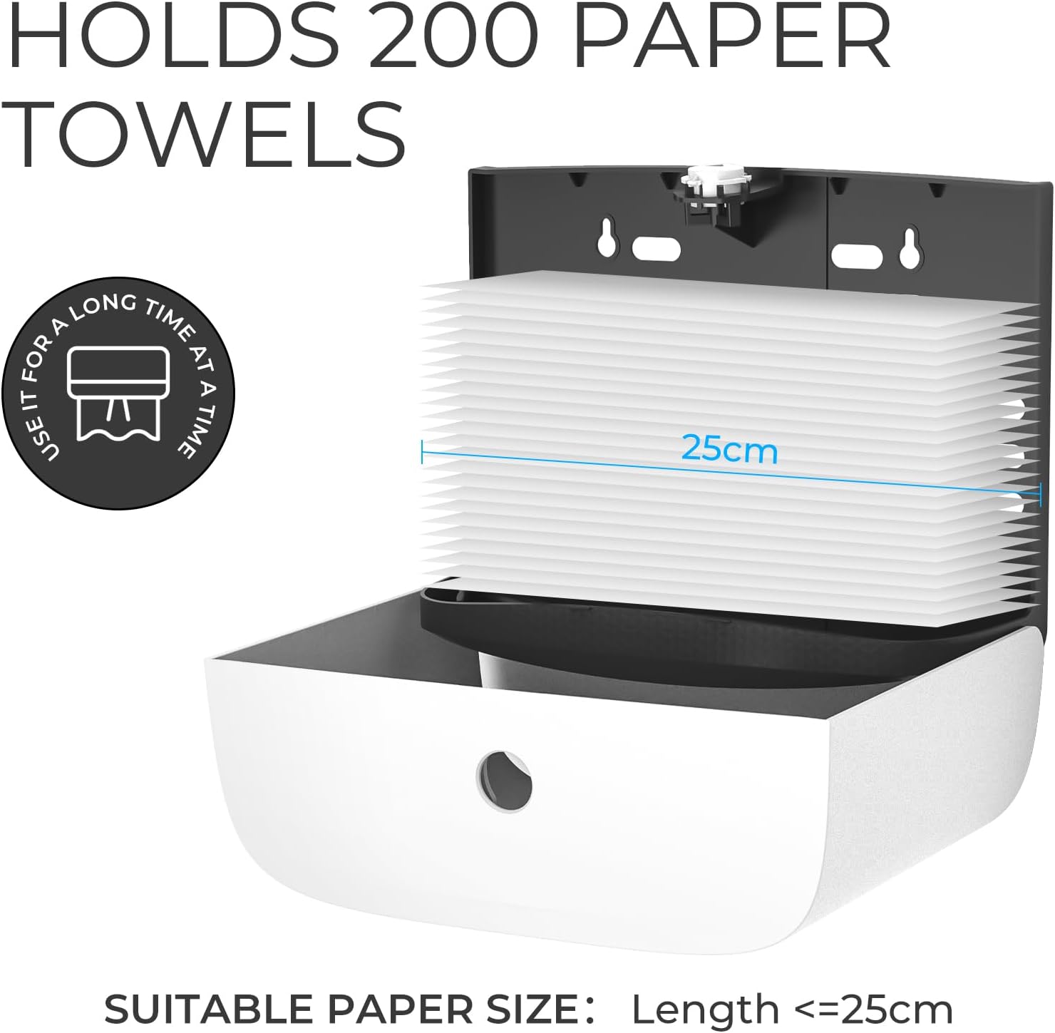 Dispensador de toallas de papel para montaje en pared, adhesivo sin perforación, multipliegue triple cfold comercial dispensador de toalla de mano,
