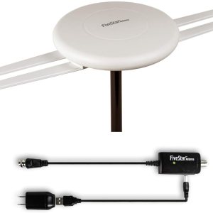 Five Star – Antena HDTV (2020) – Antena de TV amplificada de recepción omnidireccional de 360 para exteriores de 150 millas de largo alcance para Five Star – Antena HDTV (2020) – Antena de TV amplificada de recepción omnidireccional de 360 para exteriores de 150 millas de largo alcance para