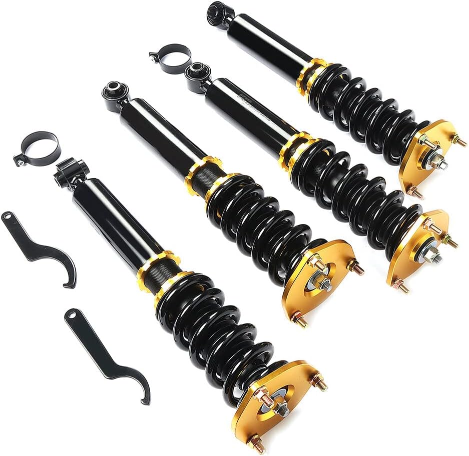 ALEGE Kit completo de montaje de puntales y amortiguadores de coilover 1986-1992 para amortiguador de resorte Toyota Supra con dorado