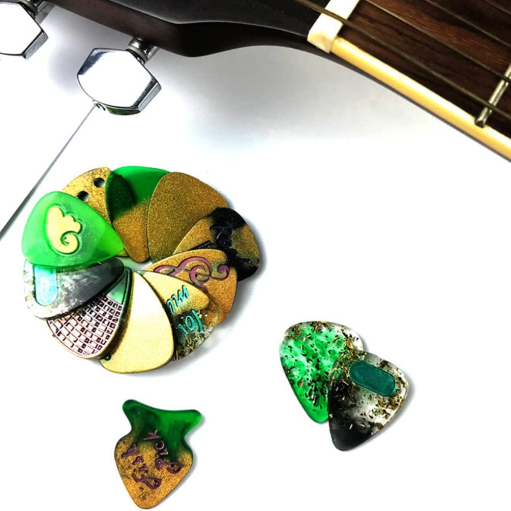 SUPVOX Moldes de resina para púas de guitarra, molde de cristal de silicona, moldes de resina epoxi, molde para llavero, molde para hacer jabón,