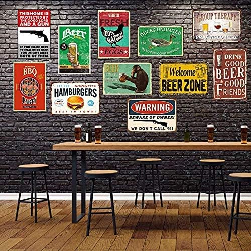 Letrero de metal retro con texto en inglés “Diver and Octopus Everything Will Kill You Choose Something Fun New Year” Letreros vintage para bar,