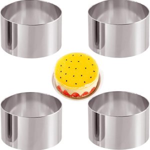 Mnixy Molde de anillos sin pastel, acero inoxidable Mnixy Molde de anillos sin pastel, acero inoxidable