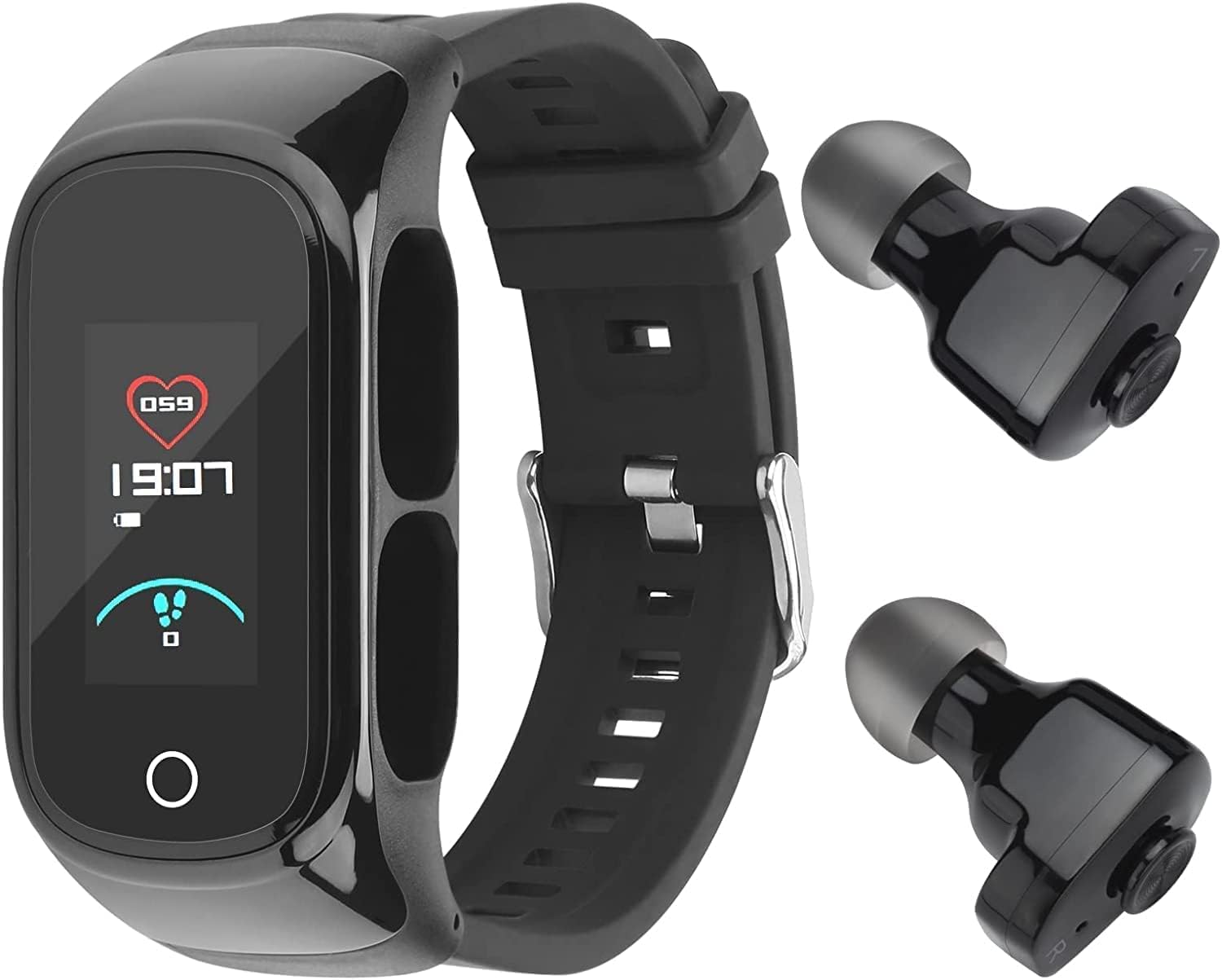 Reloj inteligente con auriculares para mujeres y hombres, reloj de seguimiento de actividad física combinado con auriculares Bluetooth que pueden