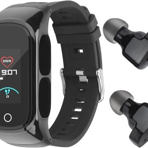 Reloj inteligente con auriculares para mujeres y hombres, reloj de seguimiento de actividad física combinado con auriculares Bluetooth que pueden Reloj inteligente con auriculares para mujeres y hombres, reloj de seguimiento de actividad física combinado con auriculares Bluetooth que pueden