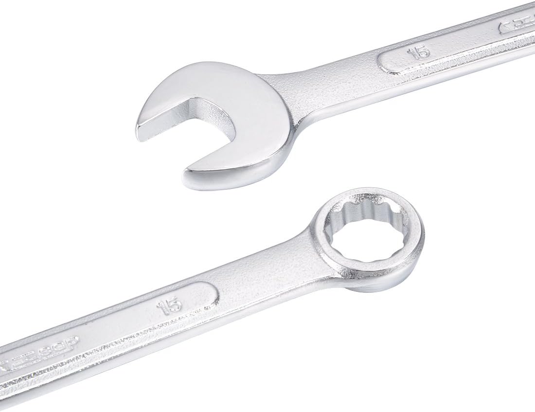 uxcell Llave combinada métrica de 12 puntos de 0.591 in