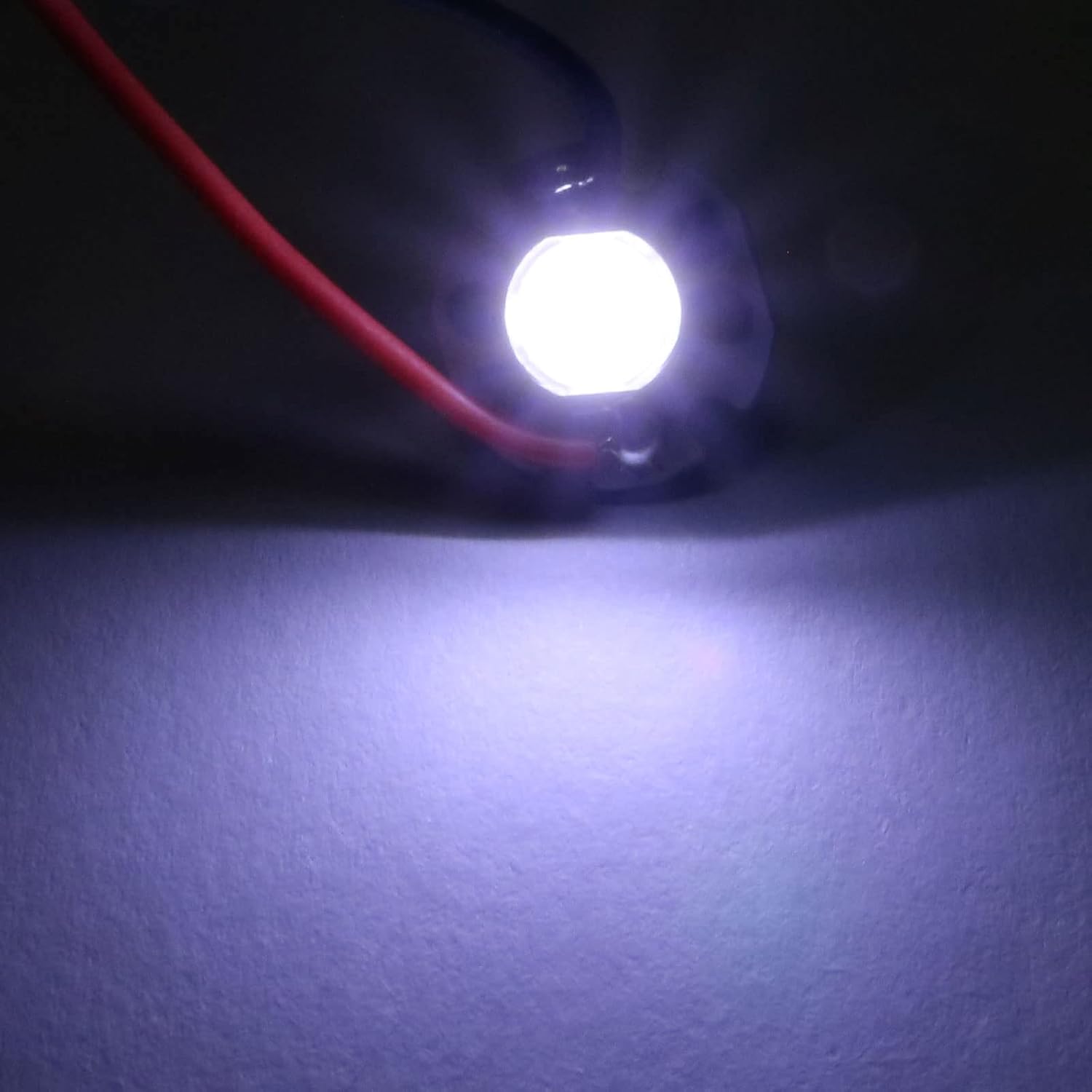 PATIKIL Bombilla LED de chip de 0.6 pulgadas, paquete de 5 cuentas de luz COB de substrato de aluminio de 700 mA 3 W con alambre para accesorios de