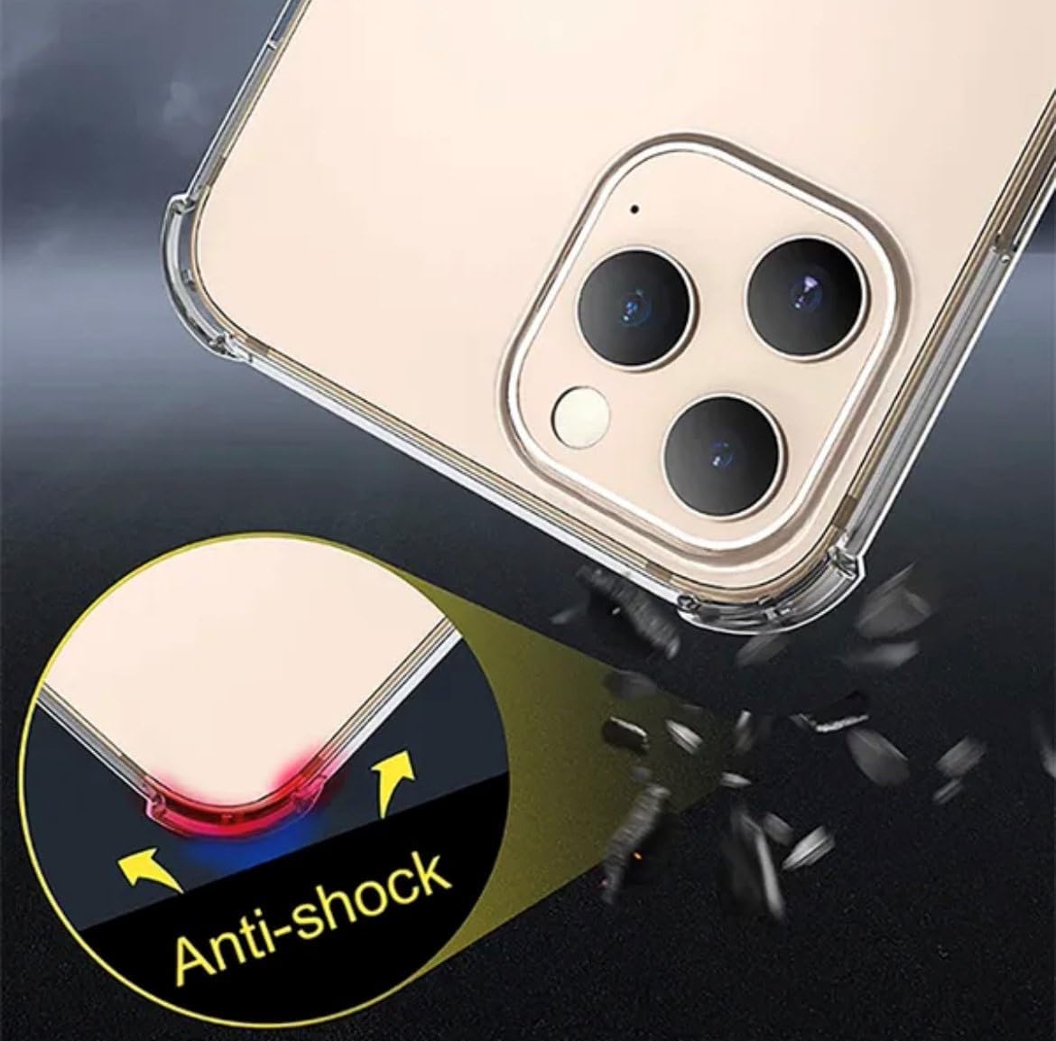 Funda transparente a prueba de golpes para iPhone 15, 15 Pro, 15 Plus, 15 ProMax (iPhone 15)