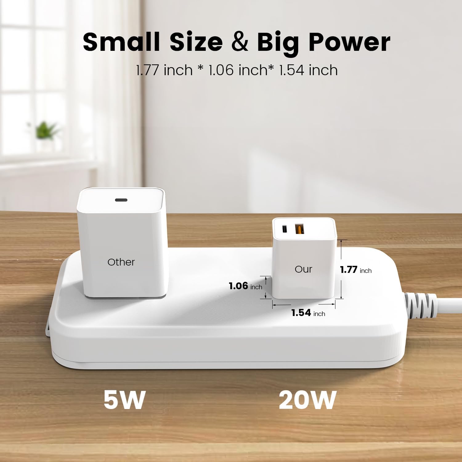 2-Pack USB C Charger Block,Cysfakun 20W PD Fast Charger, Dual Port Plug Type C Charger Compatible for New Apple Watch Series 8 7 6, iPhone