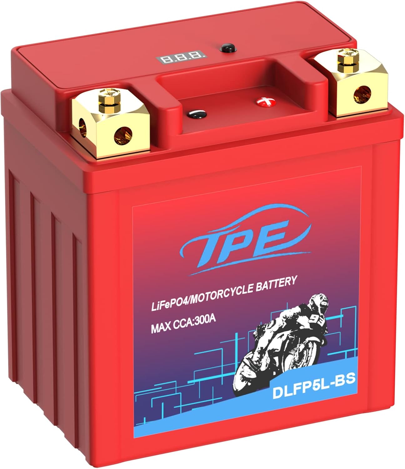 LiFePO4 – Batería de litio para motocicleta, batería de litio Powersport de 12 V con sistema inteligente de gestión de batería y LCD, baterías de
